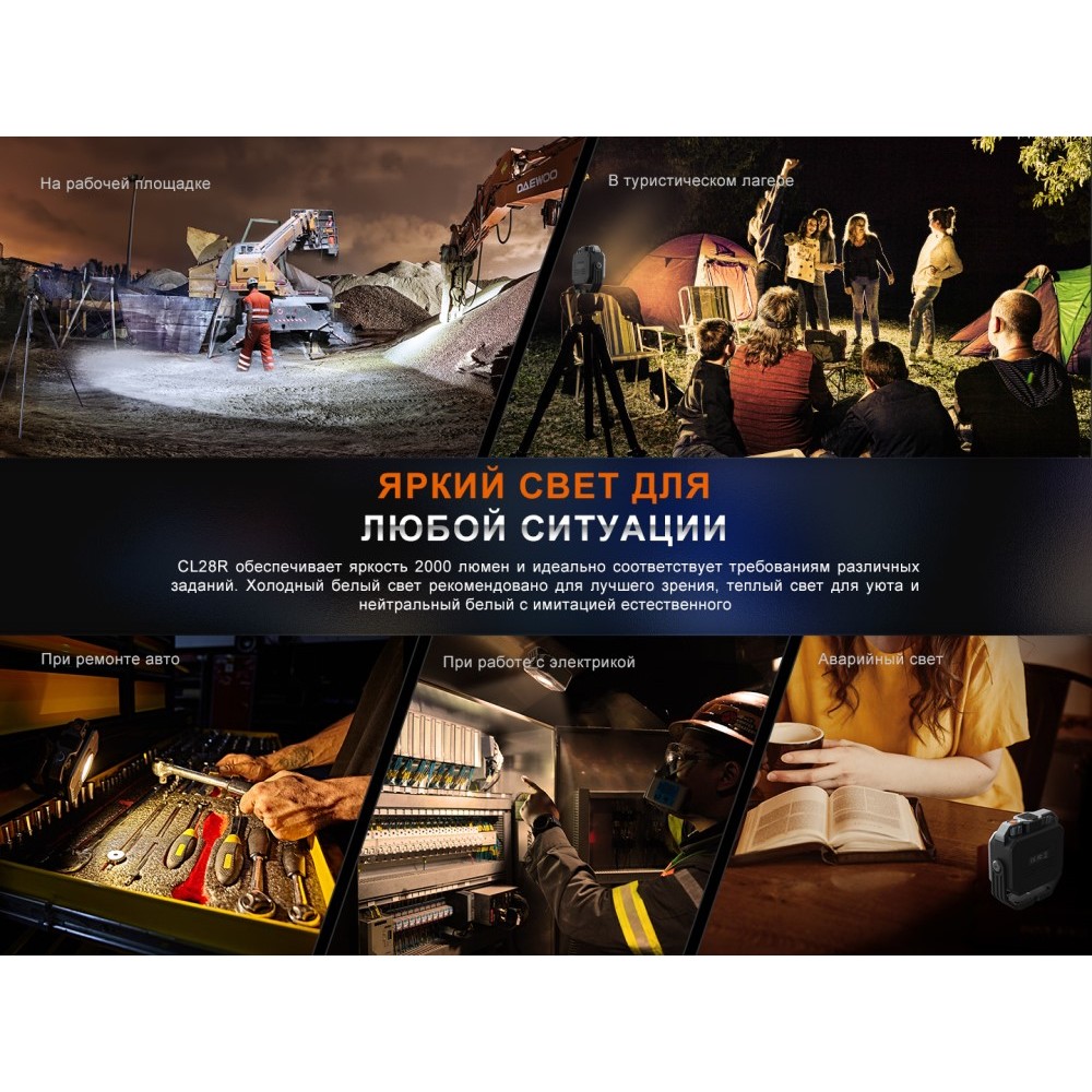 Фонарь многофункциональный светодиодный Fenix CL28R, дальность 58 м в интернет-магазине art-steel.ru, фото