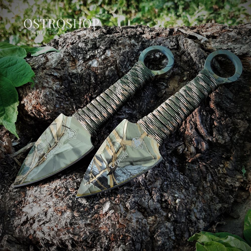 Набор метательных Стрела, сталь 420, рукоять обмотка паракордом в интернет-магазине art-steel.ru, фото