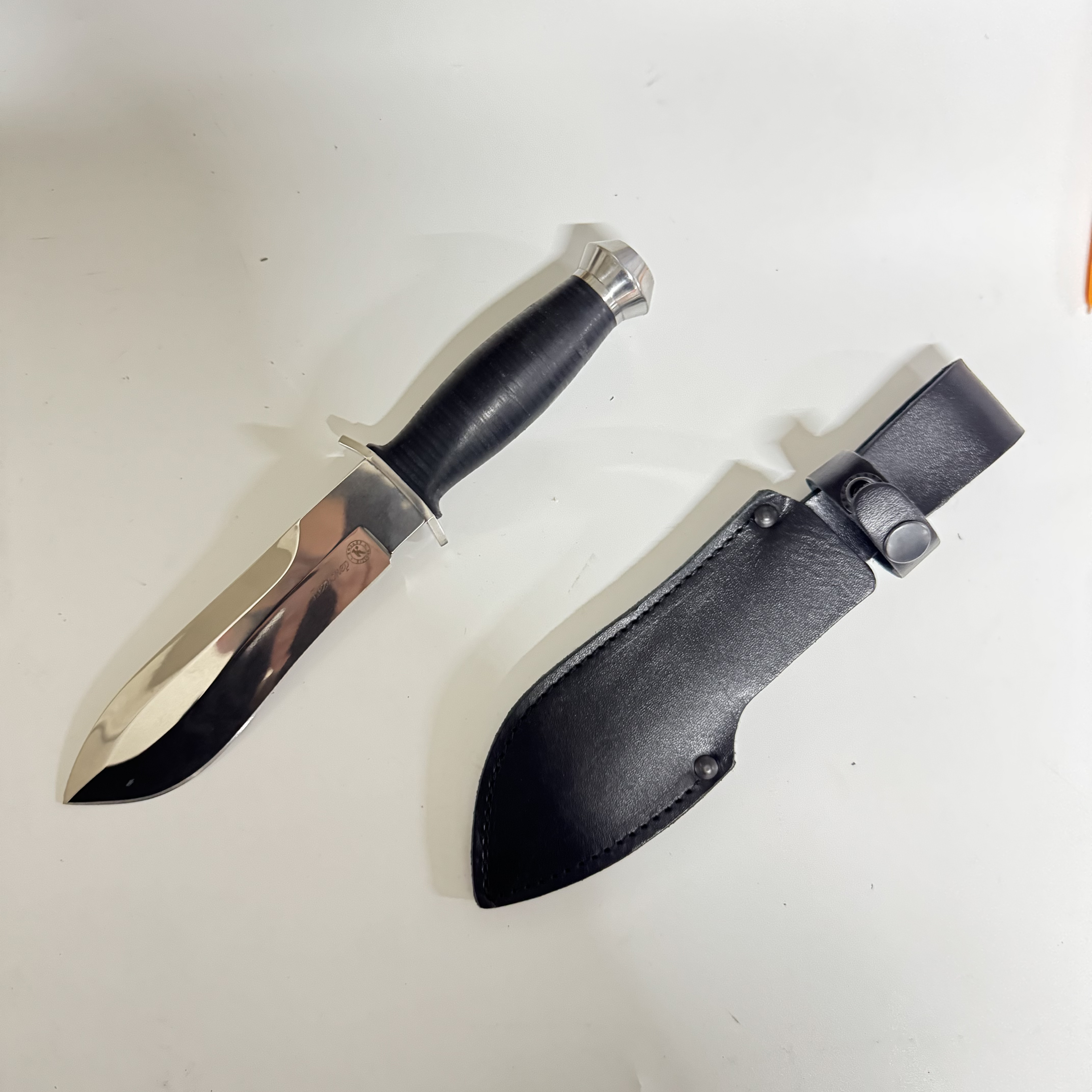 Нож Легионер из стали 95х18, рукоять наборная кожа (уценка) в интернет-магазине art-steel.ru, фото