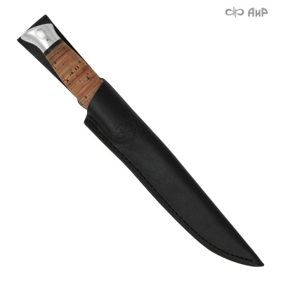 Универсальный нож Финка-3, сталь 95х18, рукоять береста алюминий в интернет-магазине art-steel.ru, фото