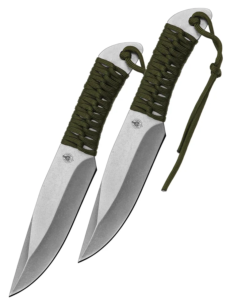 Набор 2 универсальных ножей Дартс с нейлоновым чехлом, сталь 420, рукоять паракорд в интернет-магазине art-steel.ru, фото