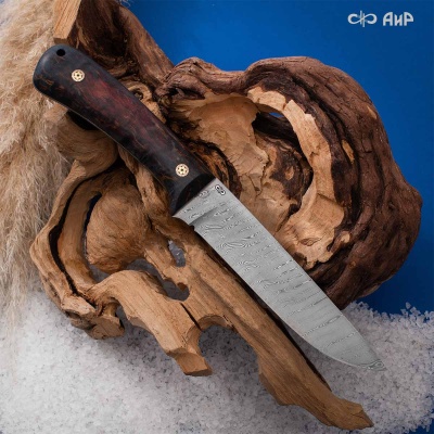 Универсальный нож Лиса ЦМ, сталь ZDI 1016, рукоять стабилизированная карельская береза в интернет-магазине art-steel.ru Универсальный нож Лиса ЦМ, сталь ZDI 1016, рукоять стабилизированная карельская береза в интернет-магазине art-steel.ru, фото