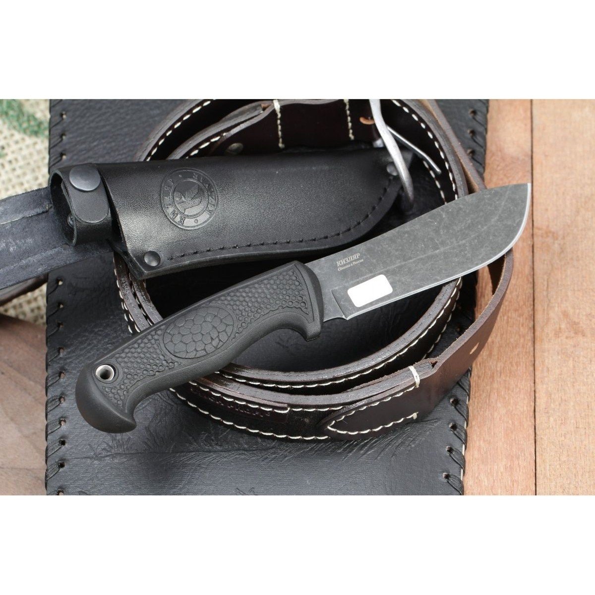 Охотничий нож Рыбный, сталь AUS8, рукоять эластрон в интернет-магазине art-steel.ru, фото