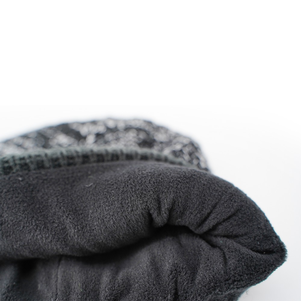 Шапка водонепроницаемая DexShell Cuffed Beanie, DH353GRN черная с зеленой полоской, размер L/XL в интернет-магазине art-steel.ru, фото
