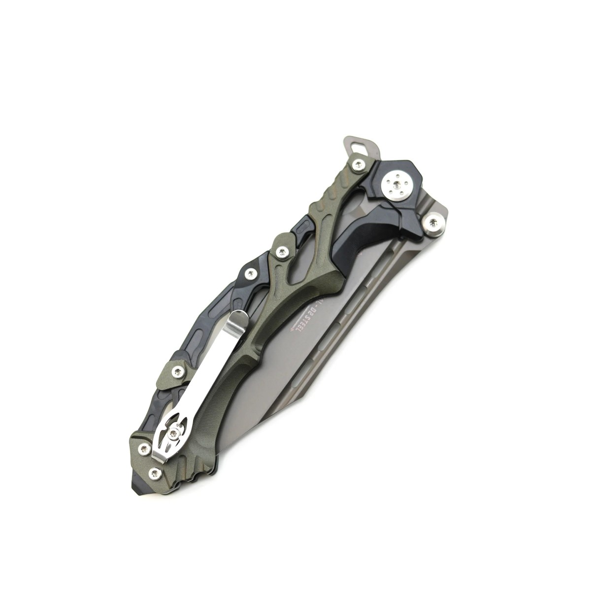 Складной скелетный нож Storm5, сталь D2, рукоять 7075 hard aluminium в интернет-магазине art-steel.ru, фото