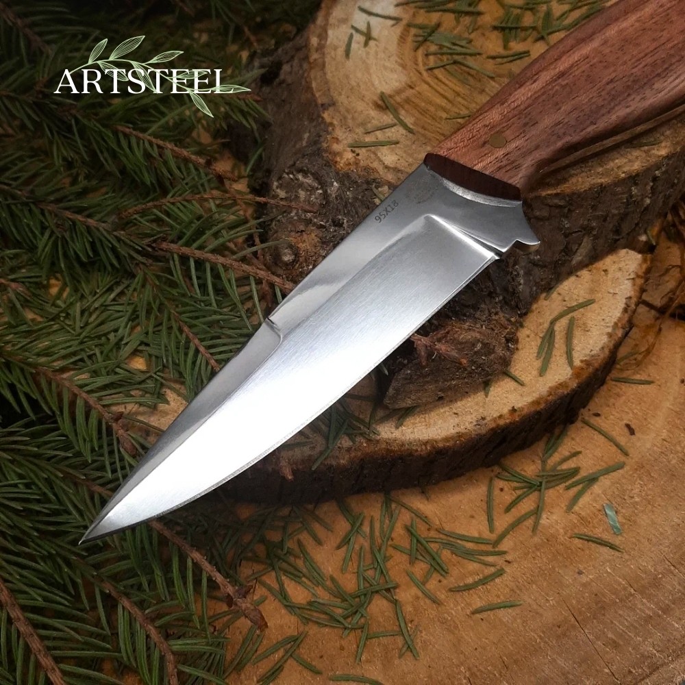 Нож Лис из стали 95Х18, рукоять Бубинга в интернет-магазине art-steel.ru, фото