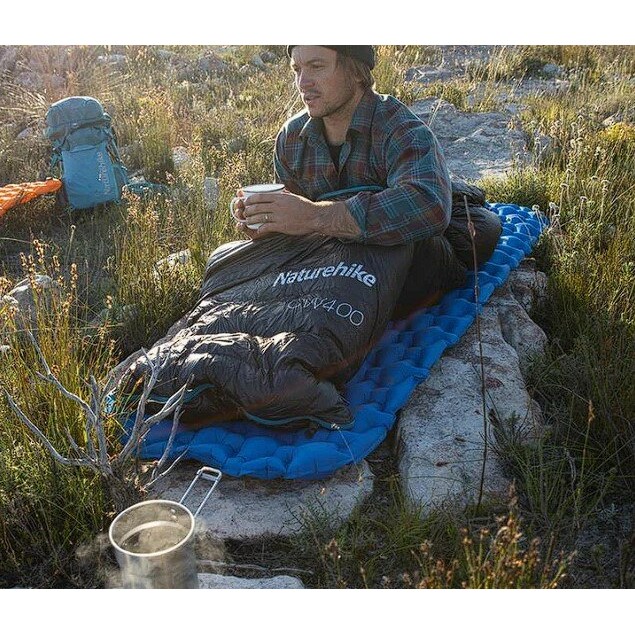Мешок спальный Naturehike CWZ400 NH19W400-Z с пуховым конвертом M желтый в интернет-магазине art-steel.ru, фото