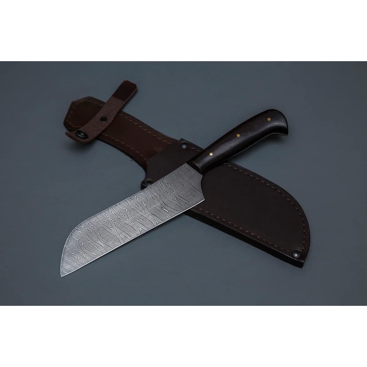 Нож Повар №3 из дамасской стали, рукоять черный граб в интернет-магазине art-steel.ru, фото