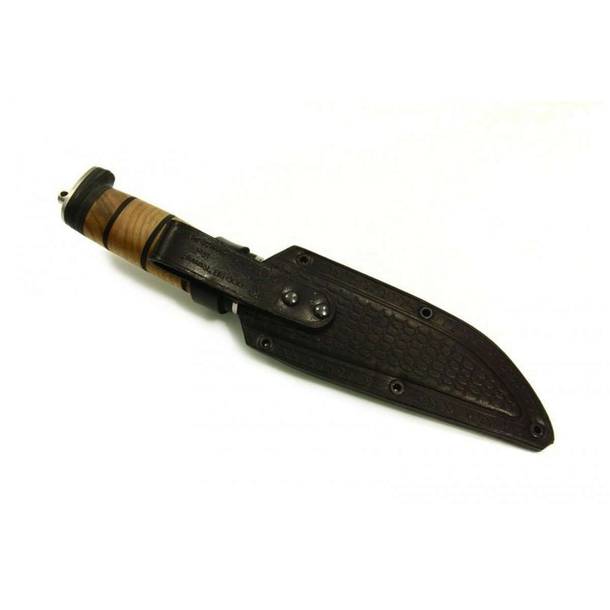 Нож Ш-5 барс с символикой ФСБ, сталь AUS-8, рукоять наборная кожа, дерево в интернет-магазине art-steel.ru, фото