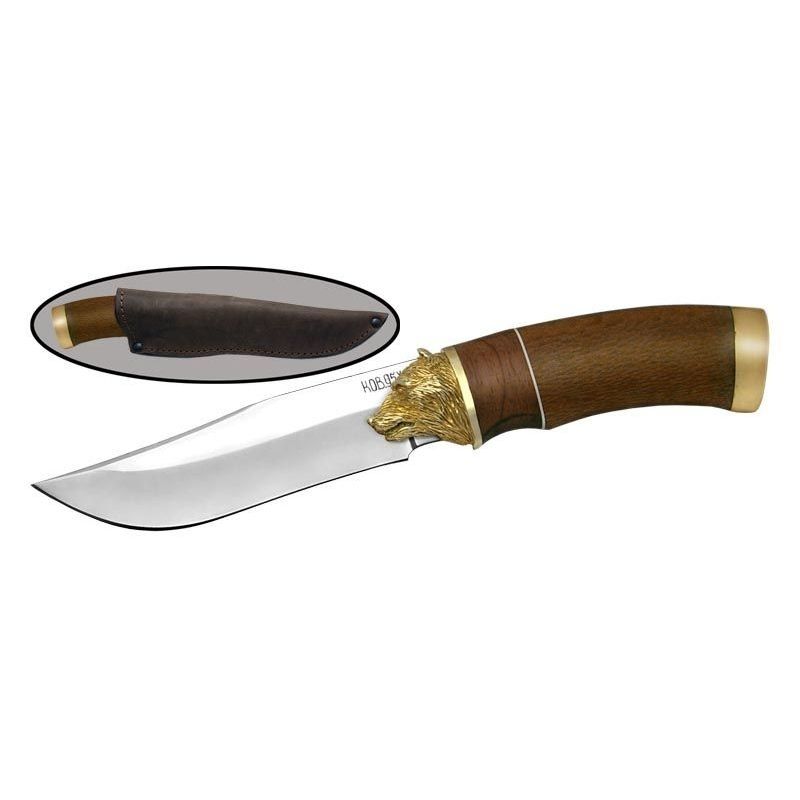 Охотничий нож Вепрь, сталь 95Х18, рукоять дерево, латунь в интернет-магазине art-steel.ru, фото