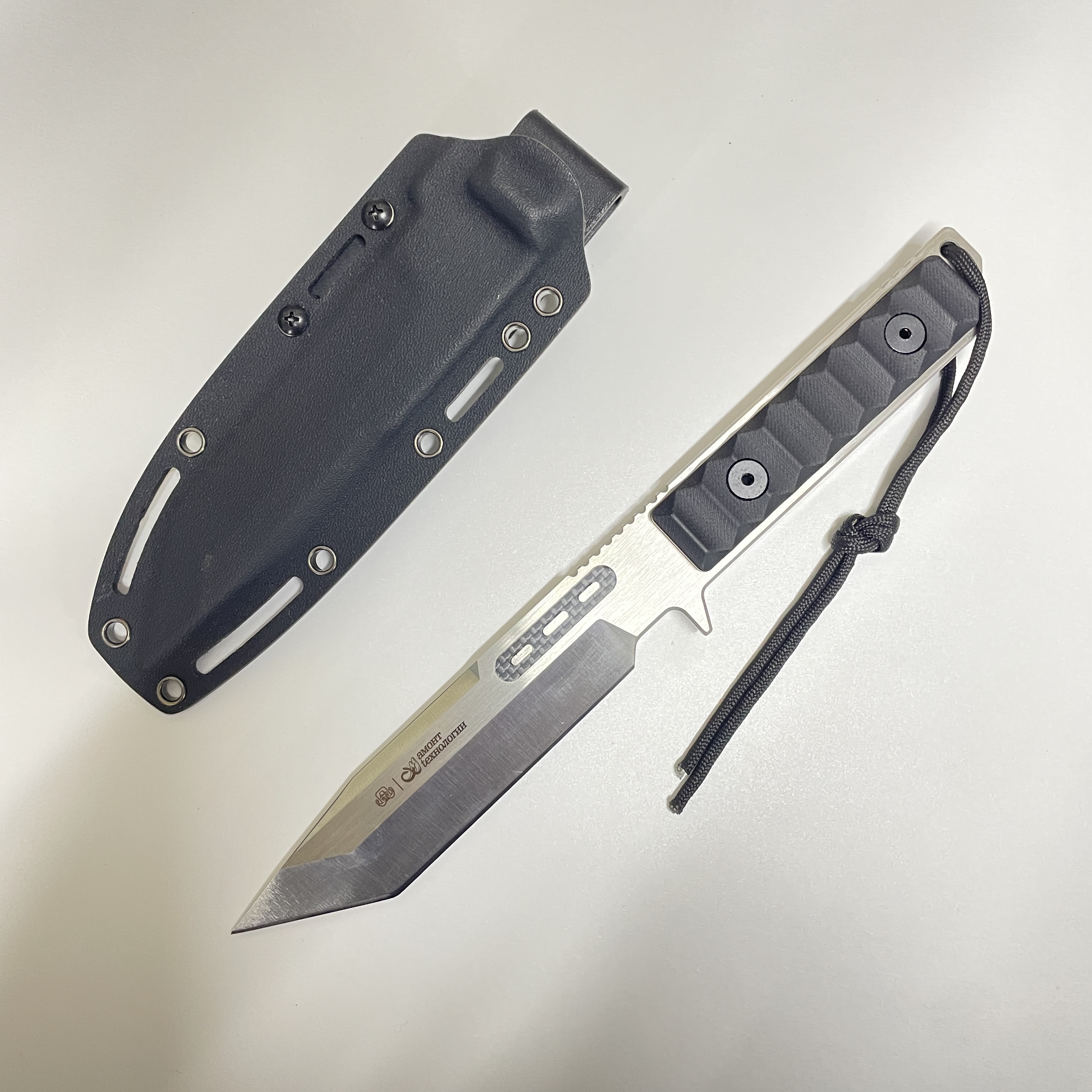 Нож с фиксированный клинком Мамонт Технологии, черный в интернет-магазине art-steel.ru, фото