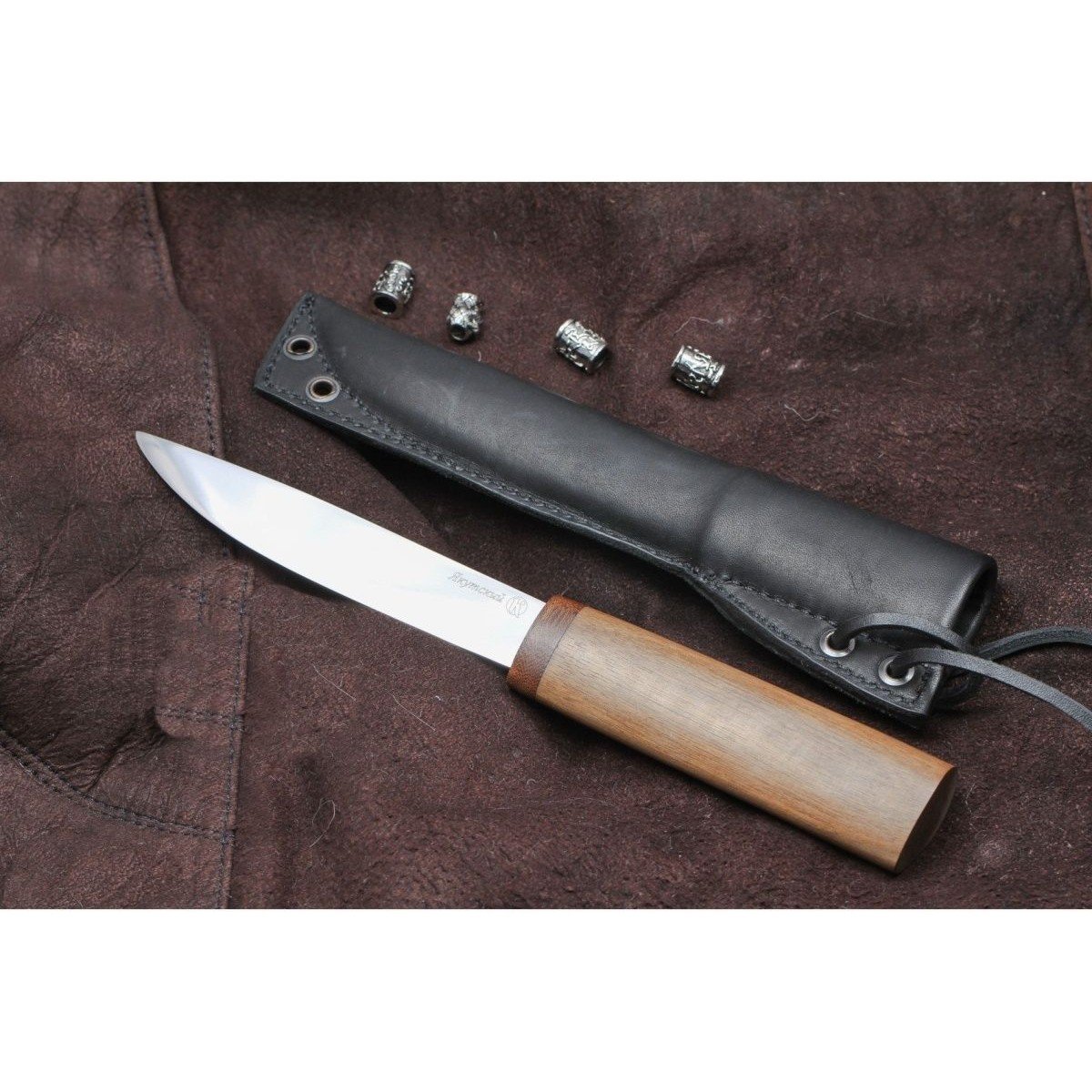 Туристический нож Якутский, сталь AUS8, рукоять дерево в интернет-магазине art-steel.ru, фото