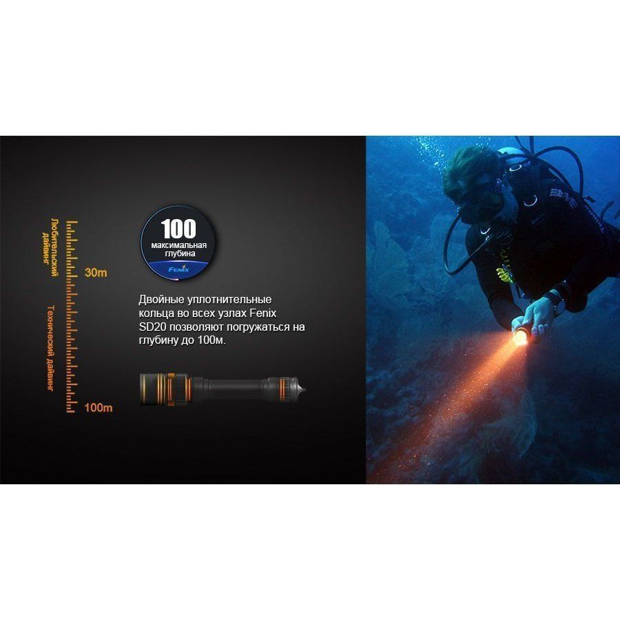 Фонарь Fenix дайвинговый в интернет-магазине art-steel.ru, фото