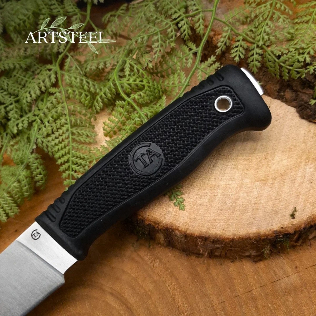 Нож Пласт-2Т из стали 95Х18, рукоять резина в интернет-магазине art-steel.ru, фото