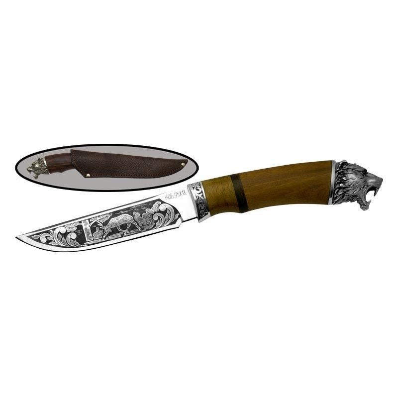 Туристический нож Шерхан, сталь 95Х18, рукоять дерево, металл в интернет-магазине art-steel.ru, фото