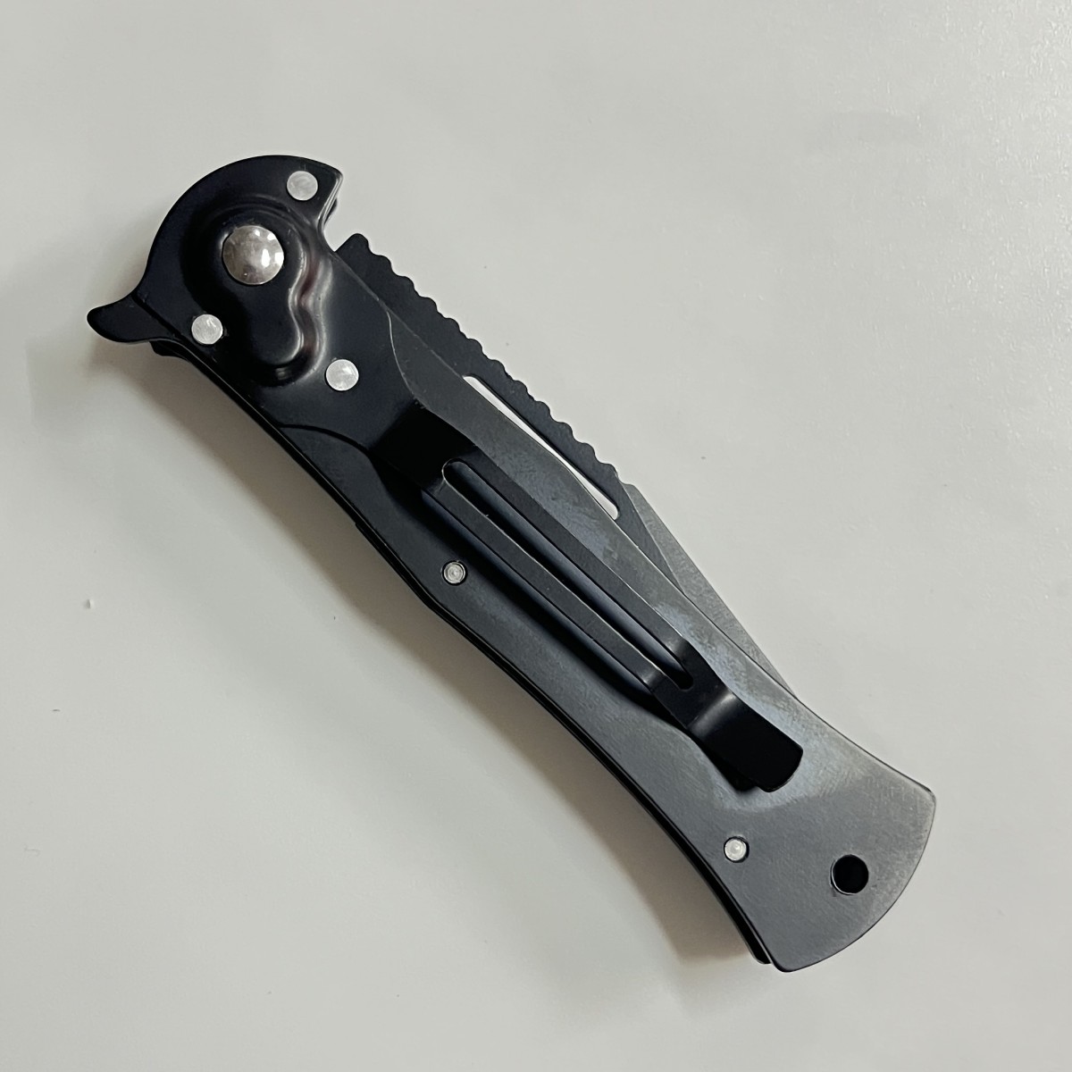 Автоматический складной нож Вист (кнопочный), сталь 420, рукоять сталь в интернет-магазине art-steel.ru, фото