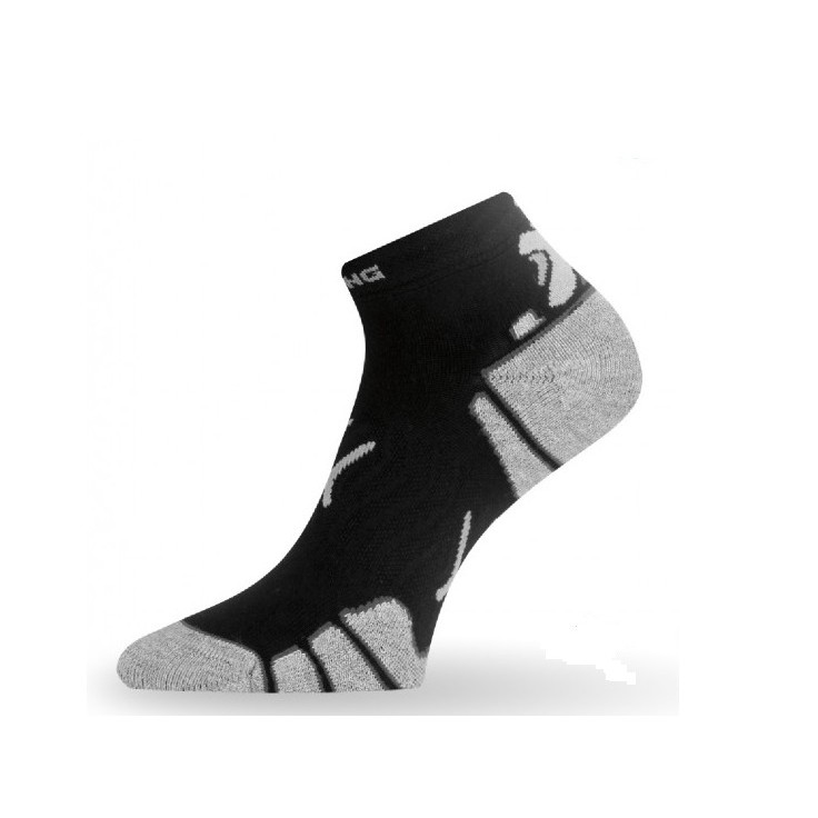 Носки Lasting RUN 901, microfiber+polypropylene, черный с серой полоской, размер S (RUN901-S) в интернет-магазине art-steel.ru, фото