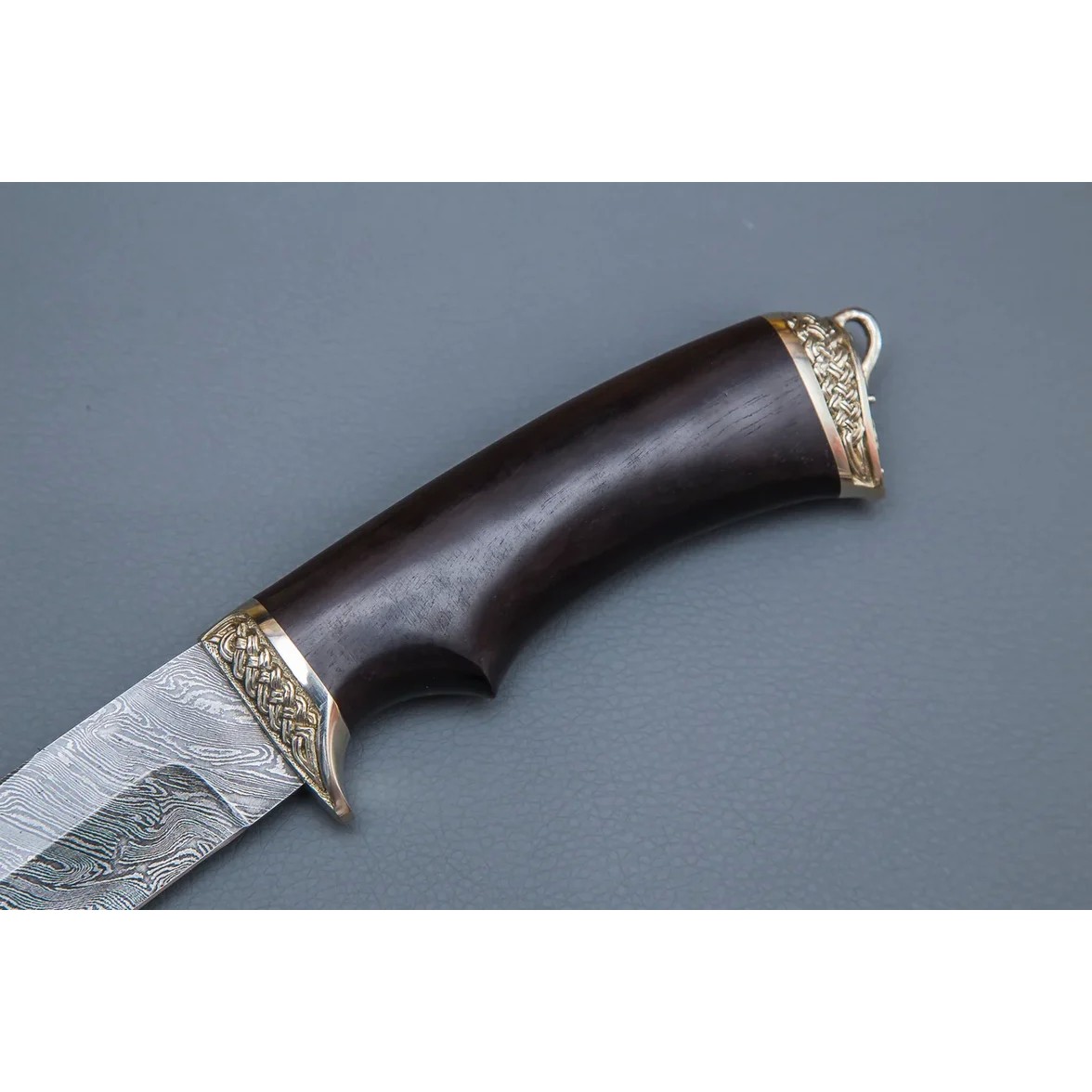 Нож Егерь из дамасской стали, рукоять черное дерево, литьё мельхиор в интернет-магазине art-steel.ru Нож Егерь из дамасской стали, рукоять черное дерево, литьё мельхиор в интернет-магазине art-steel.ru, фото