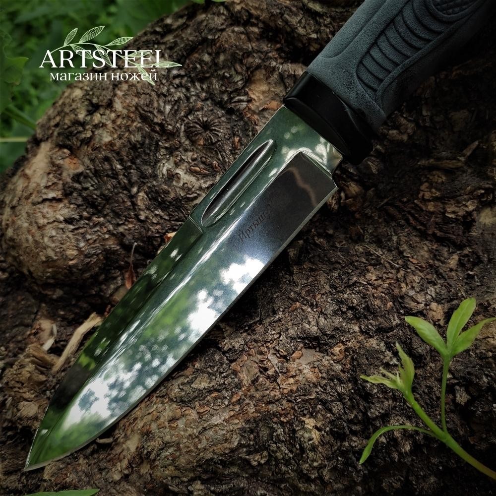 Охотничий нож Иртыш-2, сталь AUS8, рукоять эластрон в интернет-магазине art-steel.ru, фото