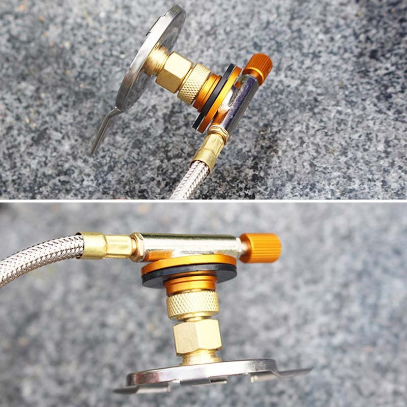 Переходник адаптер для горелки с  с резьбовым креплением и цангового штокового баллона в интернет-магазине art-steel.ru, фото