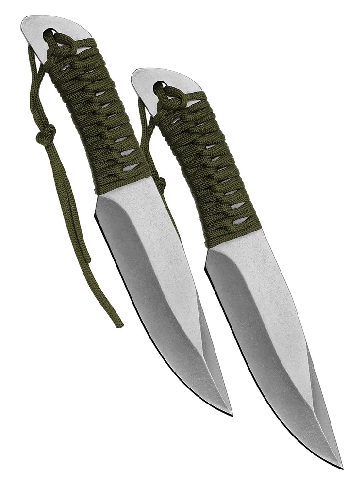 Набор 2 универсальных ножей Дартс с нейлоновым чехлом, сталь 420, рукоять паракорд в интернет-магазине art-steel.ru, фото