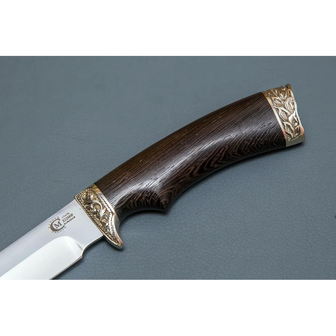 Нож Мангуст из стали Х12МФ, рукоять венге, литьё мельхиор в интернет-магазине art-steel.ru, фото