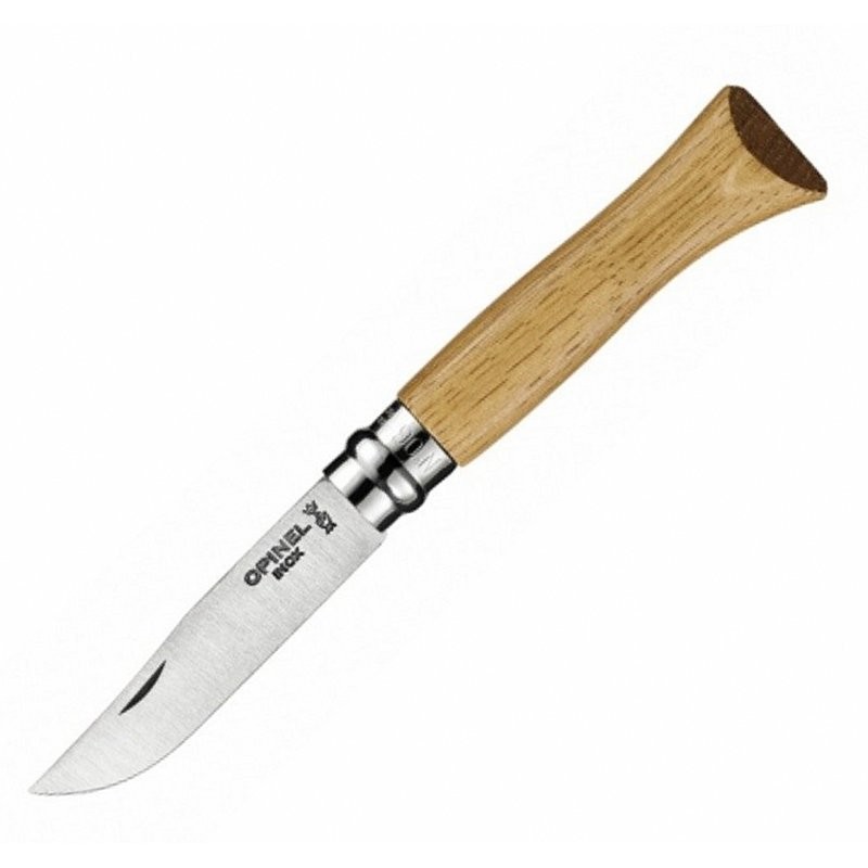 Нож Opinel №6, нержавеющая сталь, дубовая рукоять в картонной коробке в интернет-магазине art-steel.ru, фото