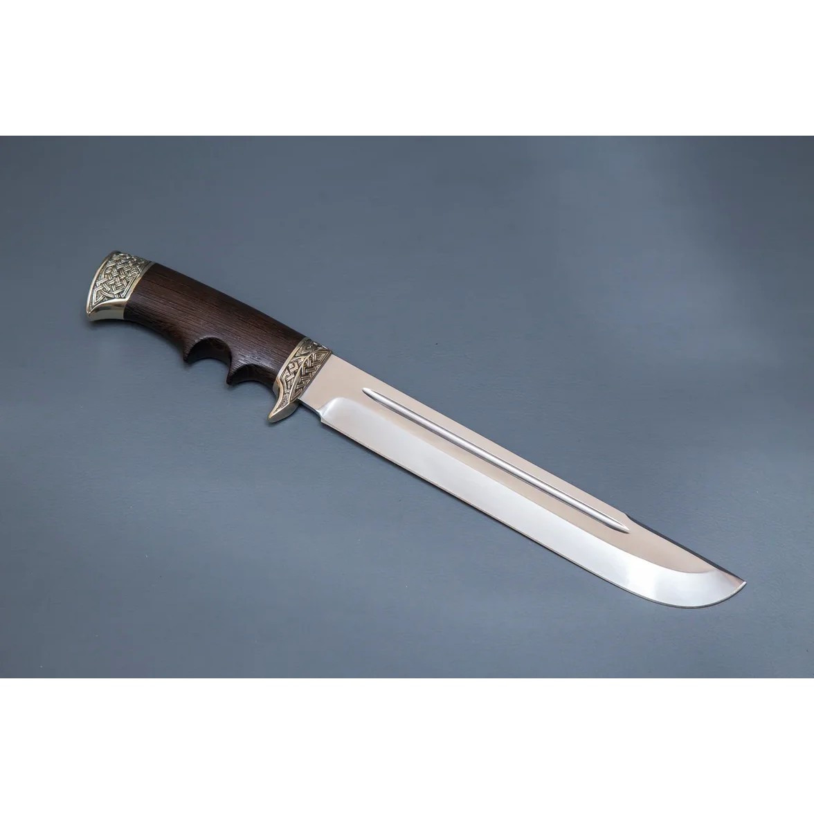 Нож Цезарь из стали Х12МФ, рукоять венге, литьё мельхиор в интернет-магазине art-steel.ru, фото