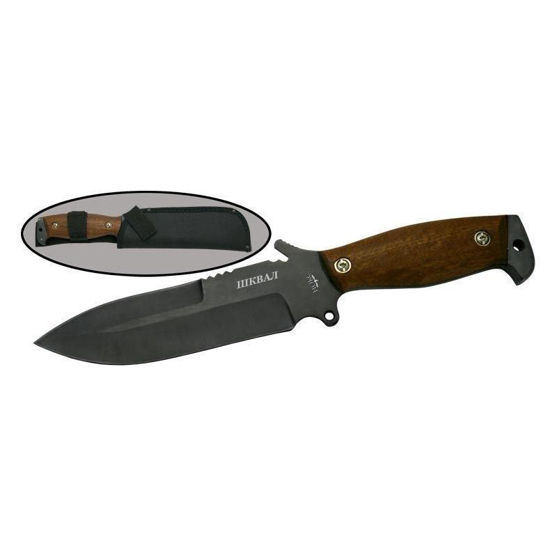 Туристический нож Шквал, сталь У8, рукоять сапелли в интернет-магазине art-steel.ru, фото