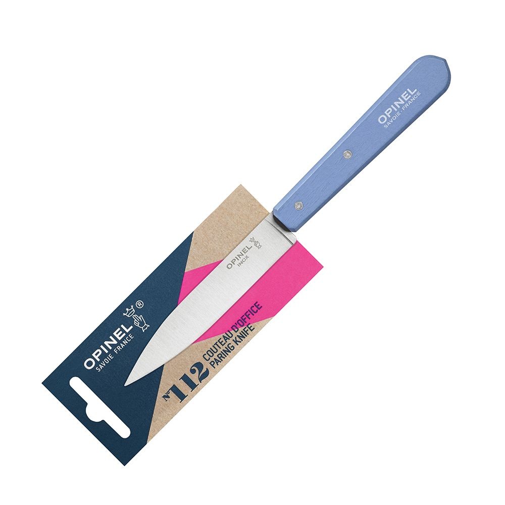 Нож столовый Opinel №112, деревянная рукоять, блистер, нержавеющая сталь, голубой в интернет-магазине art-steel.ru, фото