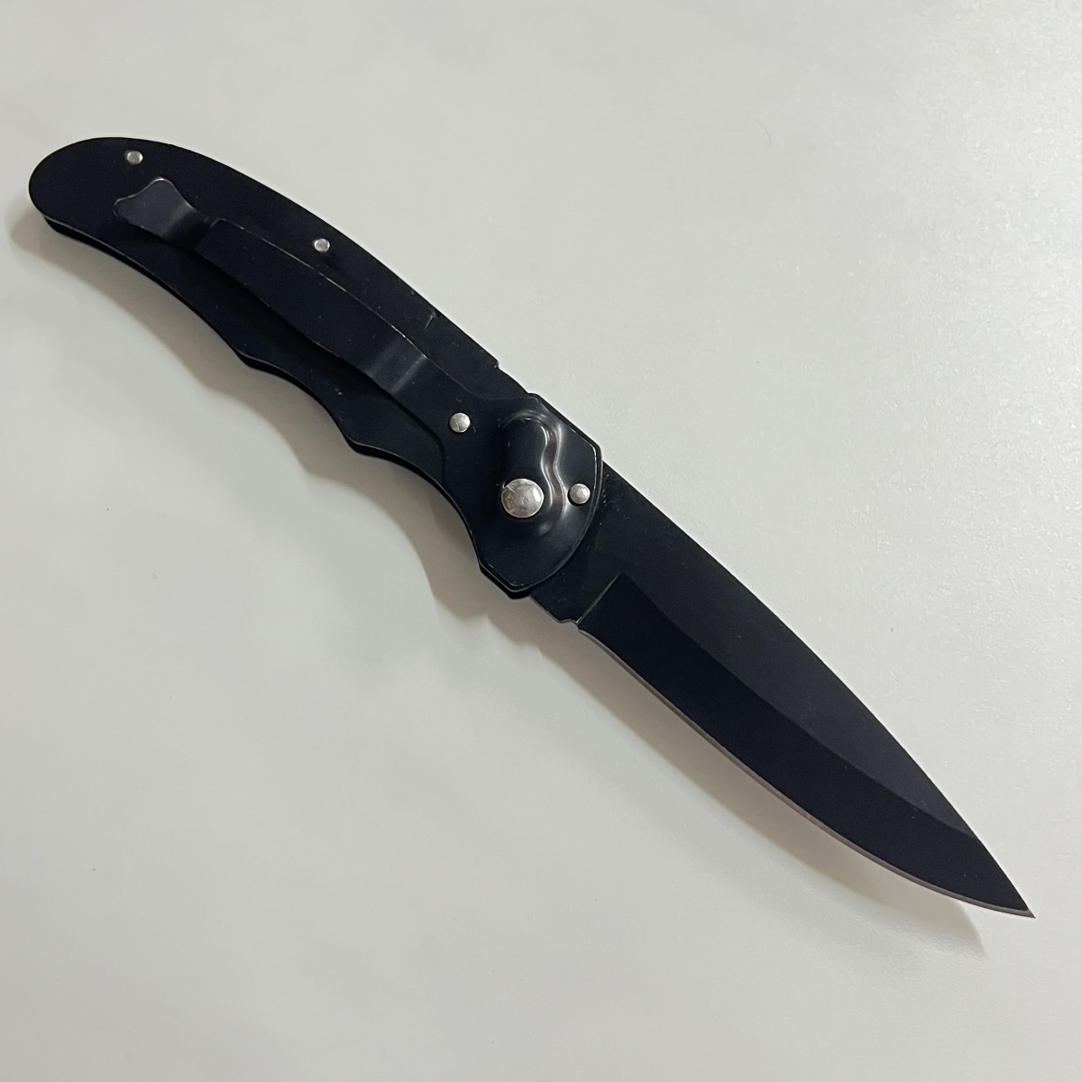 Автоматический складной нож МиГ (кнопочный), сталь 420, рукоять алюминий в интернет-магазине art-steel.ru, фото