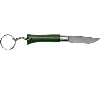 Нож-брелок Opinel №4, нержавеющая сталь, зеленый в интернет-магазине art-steel.ru, фото