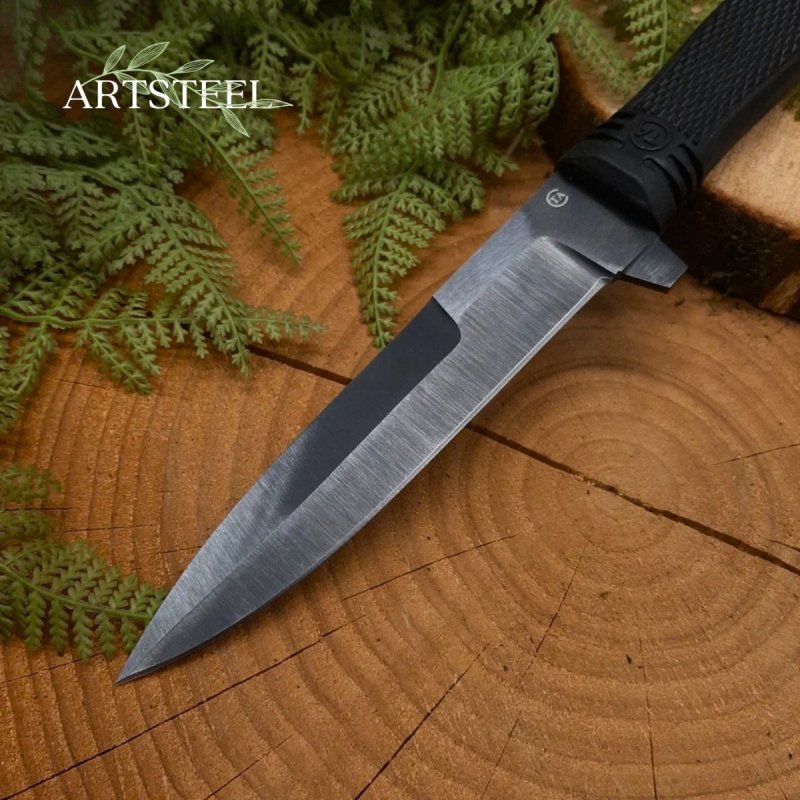 Нож Мирный из стали 65Г, рукоять резина в интернет-магазине art-steel.ru, фото