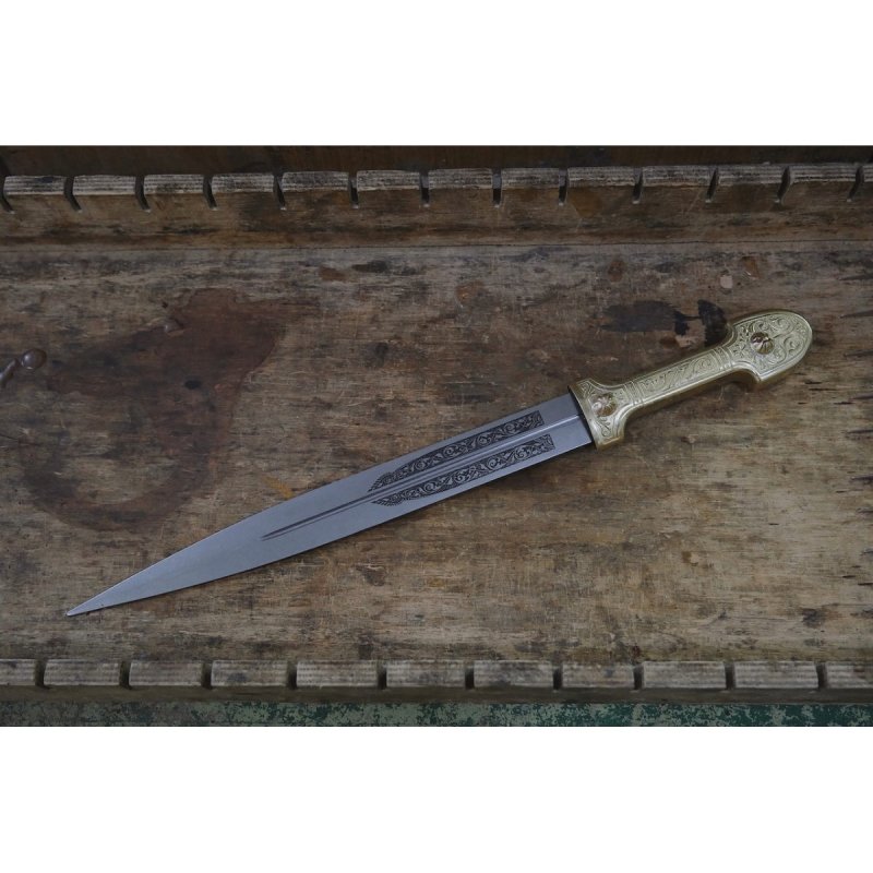 Сувенирный кинжал кожа мельхиор в интернет-магазине art-steel.ru, фото