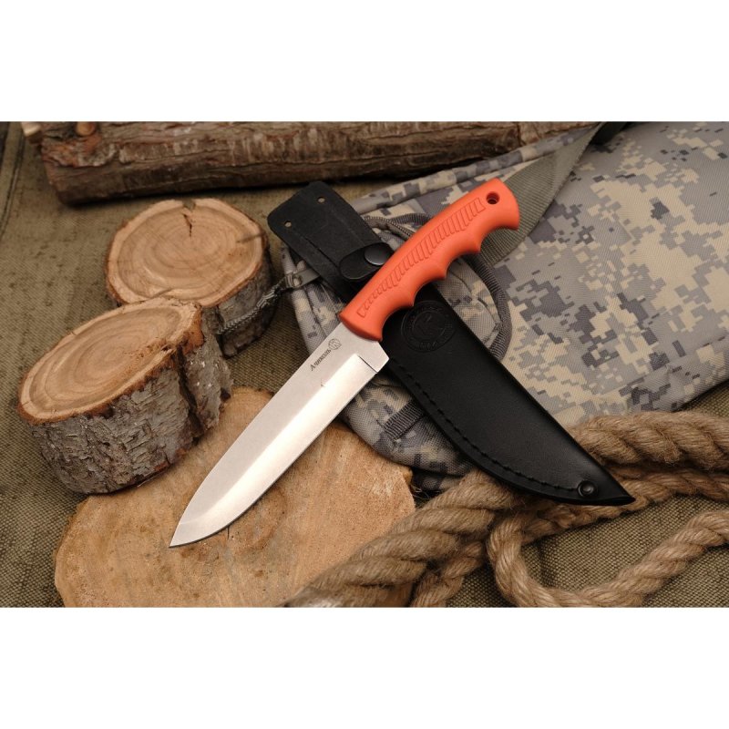 Туристический нож Ачиколь, сталь AUS8, рукоять эластрон в интернет-магазине art-steel.ru, фото