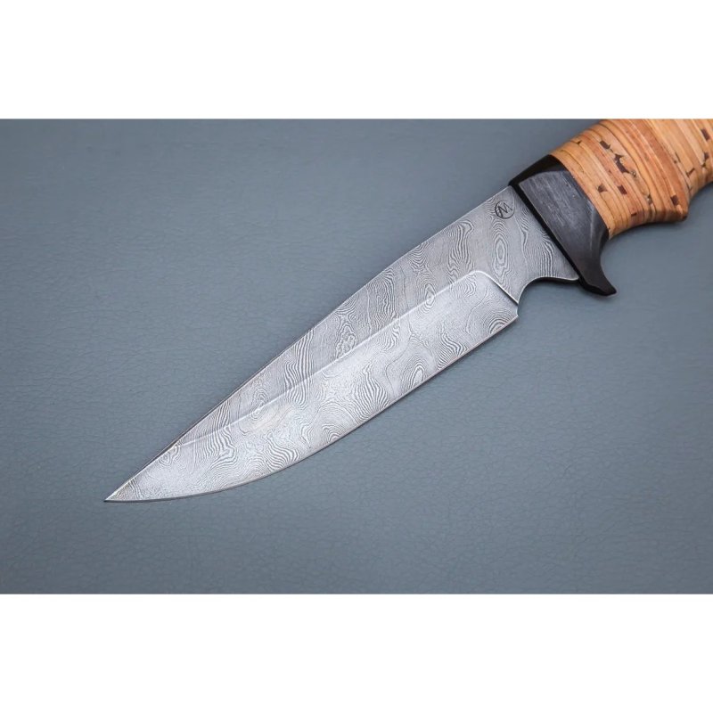 Нож Легионер из дамасской стали, рукоять береста, граб в интернет-магазине art-steel.ru, фото