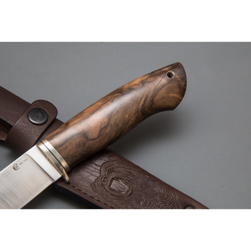 Нож Егерь из стали VG-10, рукоять ореховый кап в интернет-магазине art-steel.ru, фото