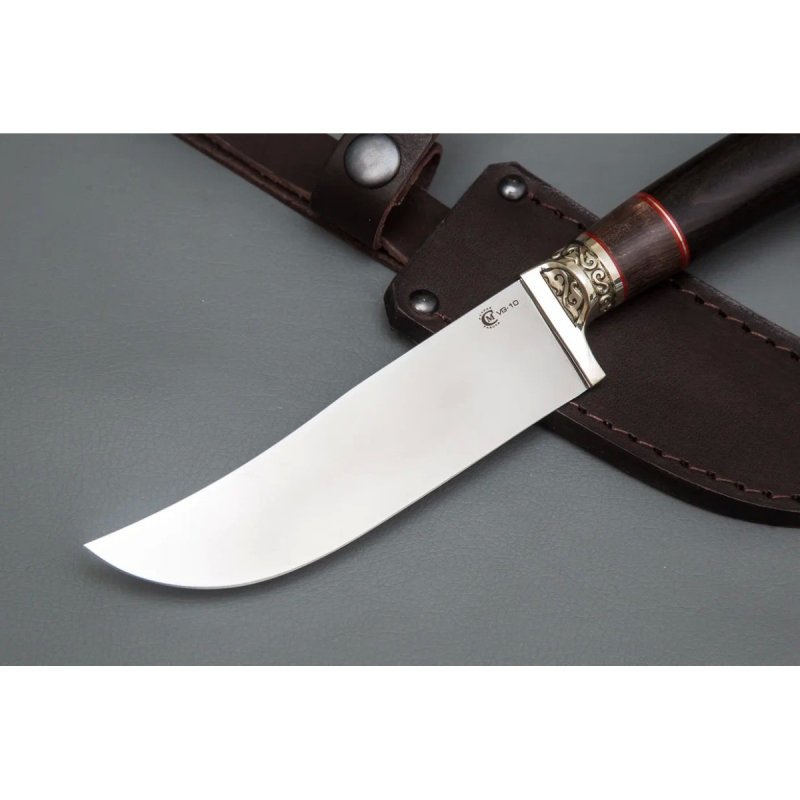 Нож Узбекский малый из стали VG-10, рукоять карельская береза, черное дерево в интернет-магазине art-steel.ru, фото