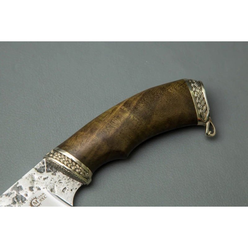 Нож Разделочный из стали 9ХС, рукоять дерево, литье мельхиор в интернет-магазине art-steel.ru, фото