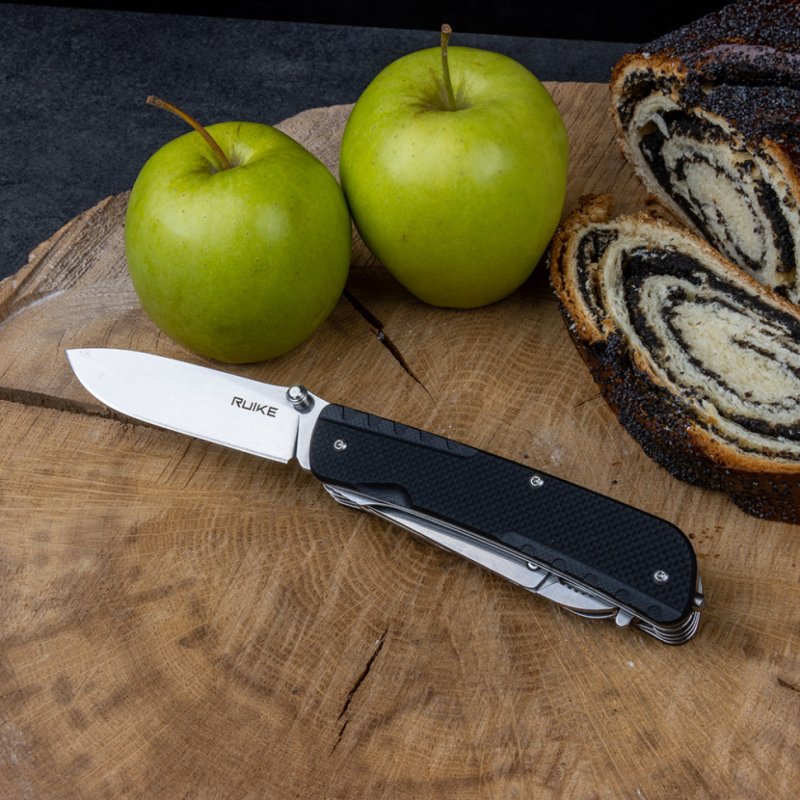Многофункциональный нож Ruike, сталь Sandvik 12C27, рукоять G10 в интернет-магазине art-steel.ru, фото