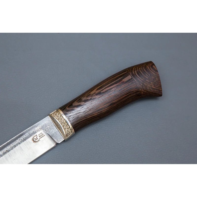 Нож Путник из стали 95х18, рукоять венге, литьё мельхиор в интернет-магазине art-steel.ru, фото