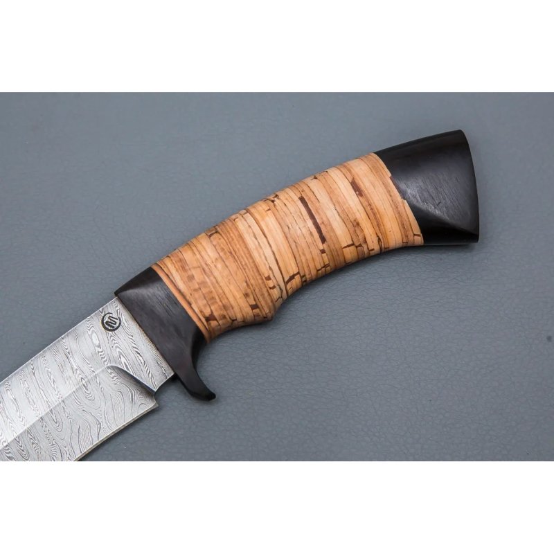 Нож Скиф из дамасской стали, рукоять береста, граб в интернет-магазине art-steel.ru, фото