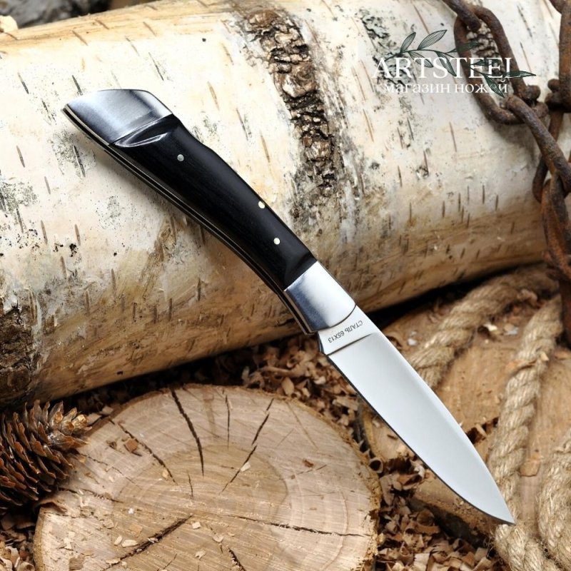 Складной нож Искатель, сталь 65Х13, рукоять дерево в интернет-магазине art-steel.ru, фото