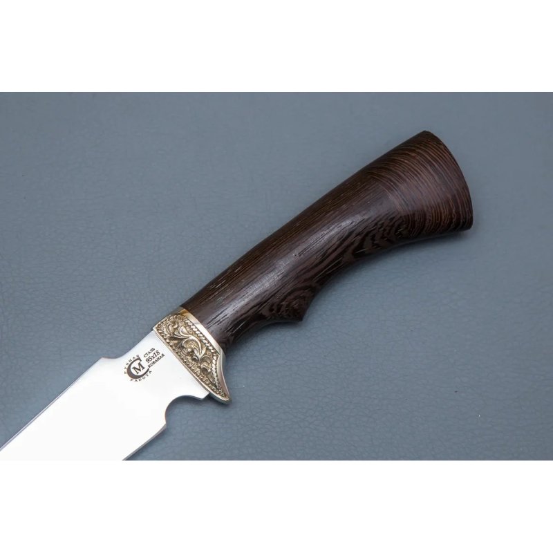 Нож Следопыт из стали 95х18, рукоять венге, литьё мельхиор в интернет-магазине art-steel.ru, фото