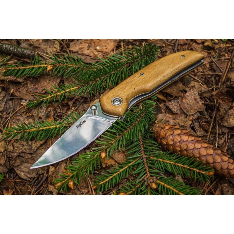 Складной нож Ирбис, сталь AUS8, рукоять орех в интернет-магазине art-steel.ru, фото