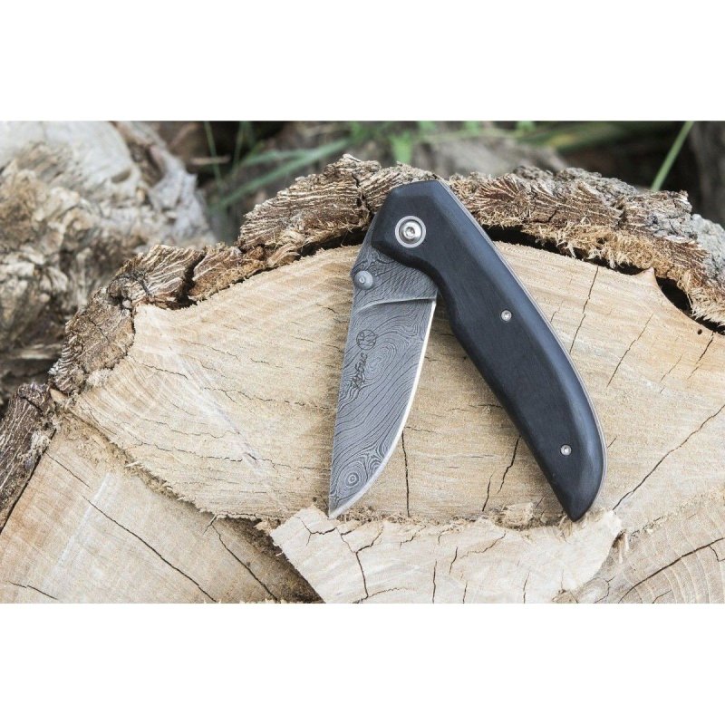 Нож НСК Ирбис дамаск граб в интернет-магазине art-steel.ru, фото