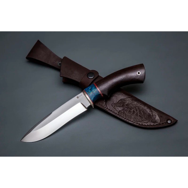 Нож Скиф из стали VG-10, рукоять ореховый кап, граб, литье мельхиор в интернет-магазине art-steel.ru, фото