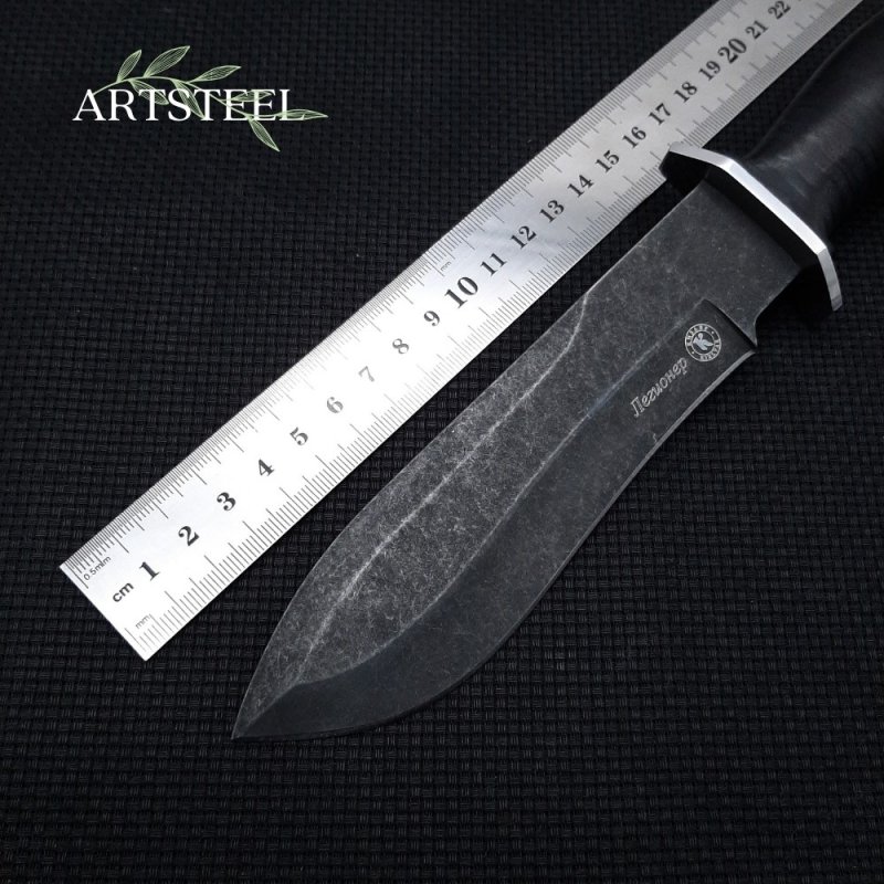 Нож Легионер стоунвош черный в интернет-магазине art-steel.ru, фото