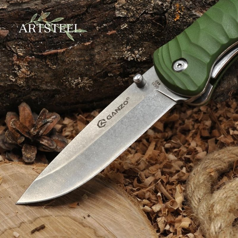 Складной нож Ganzo G6252, сталь 440C, рукоять пластик, резина в интернет-магазине art-steel.ru, фото