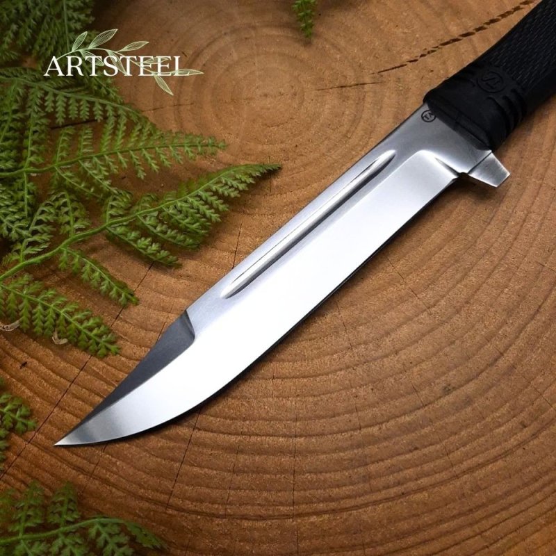 Нож Атаман1 из стали D2, рукоять резина в интернет-магазине art-steel.ru, фото